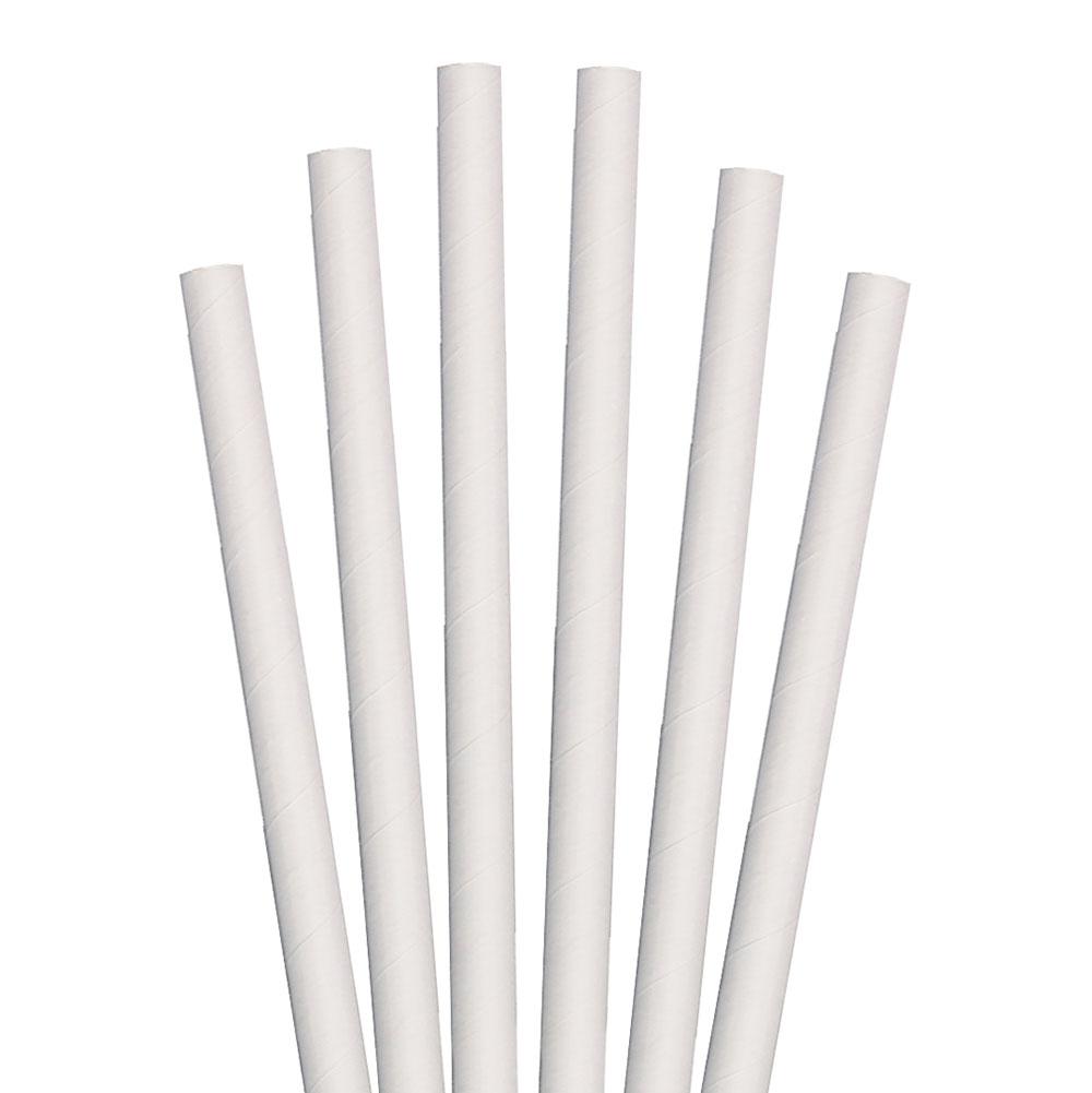 10" White Giant Paper Straws - 2800 ct.