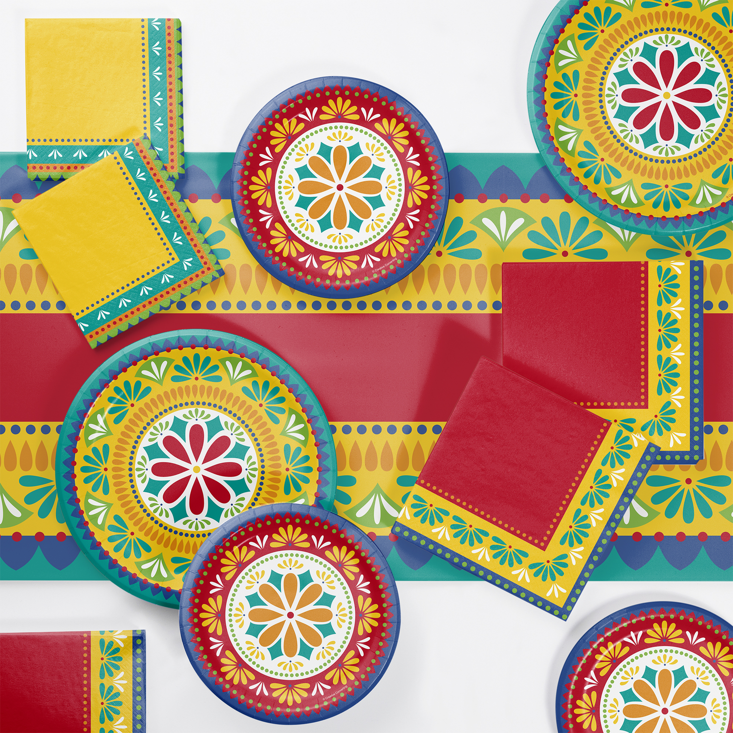 Fiesta Pottery Plates and Napkins