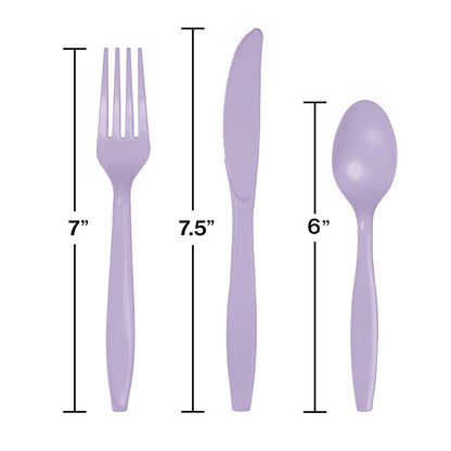 Luscious Lavender Assorted Plastic Cutlery 288 ct