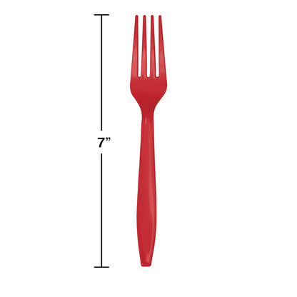 Classic Red Plastic Forks 288 ct