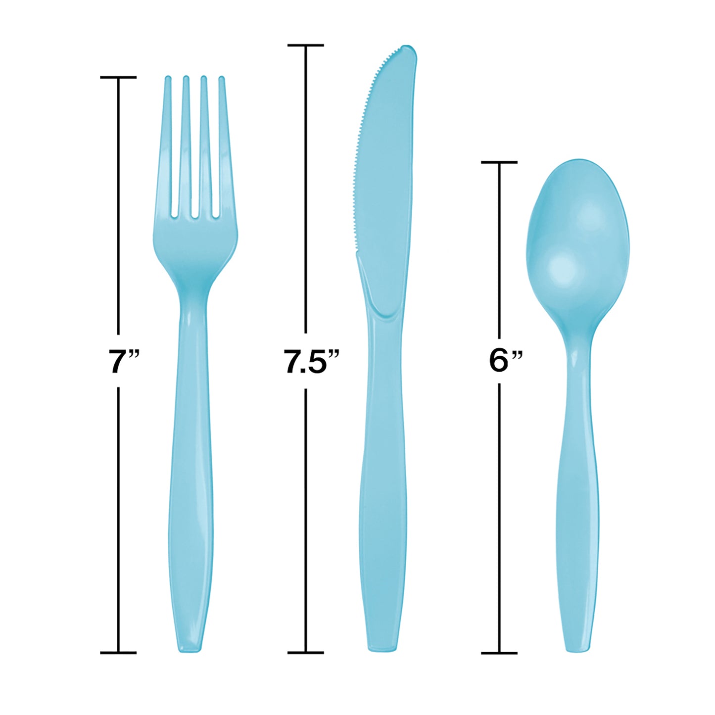Pastel Blue Assorted Plastic Cutlery 288 ct