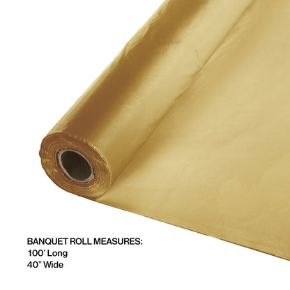 Glittering Gold Banquet Table Roll 1 ct