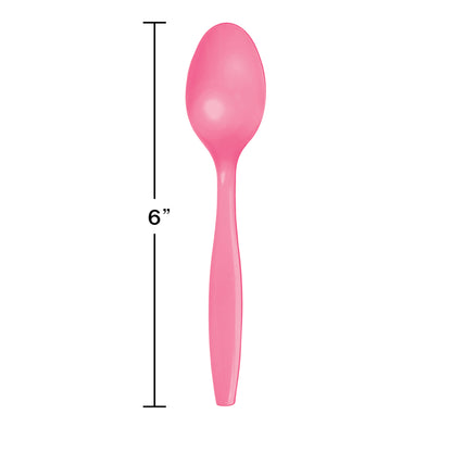 Candy Pink Plastic Spoons 288 ct
