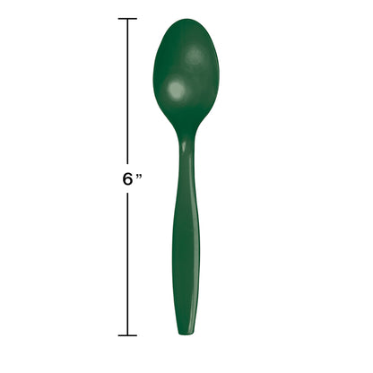 Hunter Green Plastic Spoons 288 ct