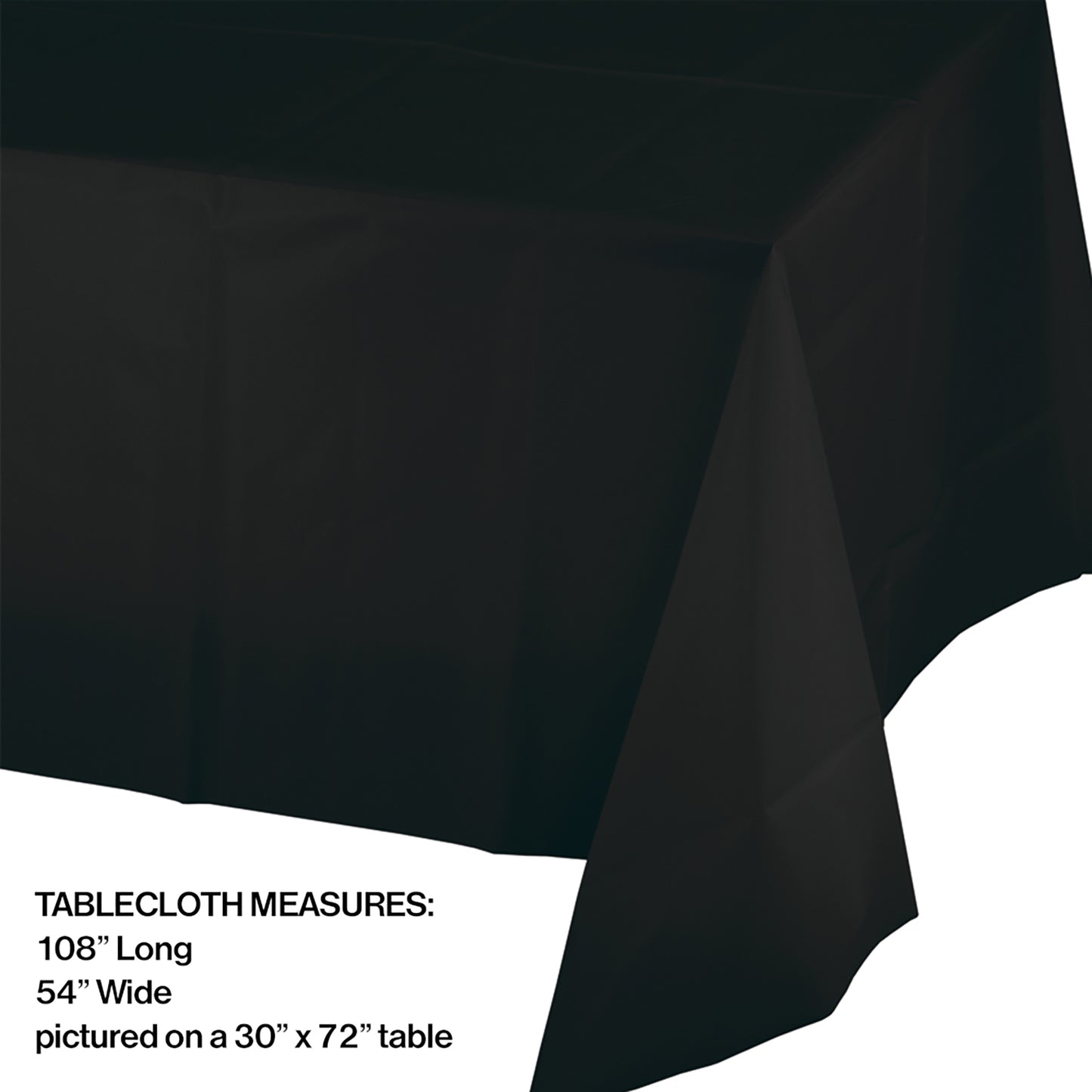 Black Velvet Plastic Tablecloths 12 ct
