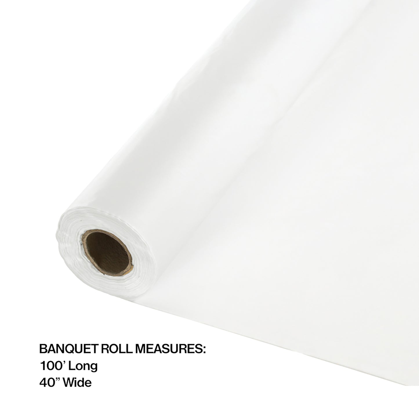 White Banquet Table Roll 1 ct