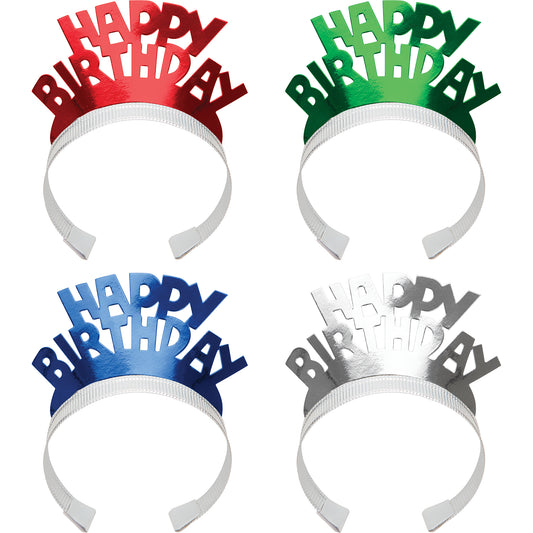 Foil Birthday Tiaras 48 ct