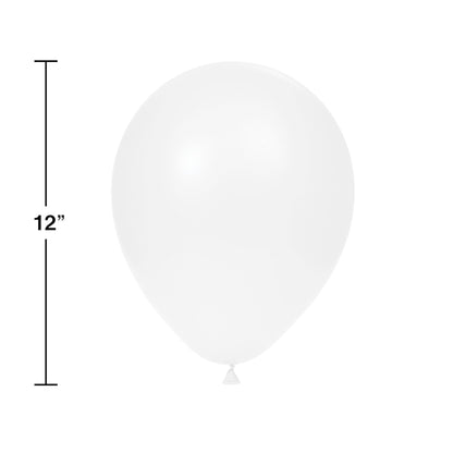 White Latex Balloons 180 ct