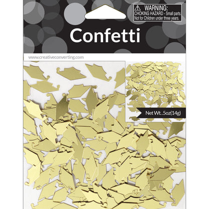 Gold Mortarboard Graduation Confetti 12 ct
