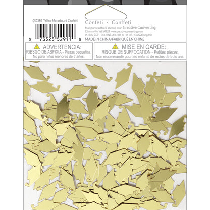 Gold Mortarboard Graduation Confetti 12 ct