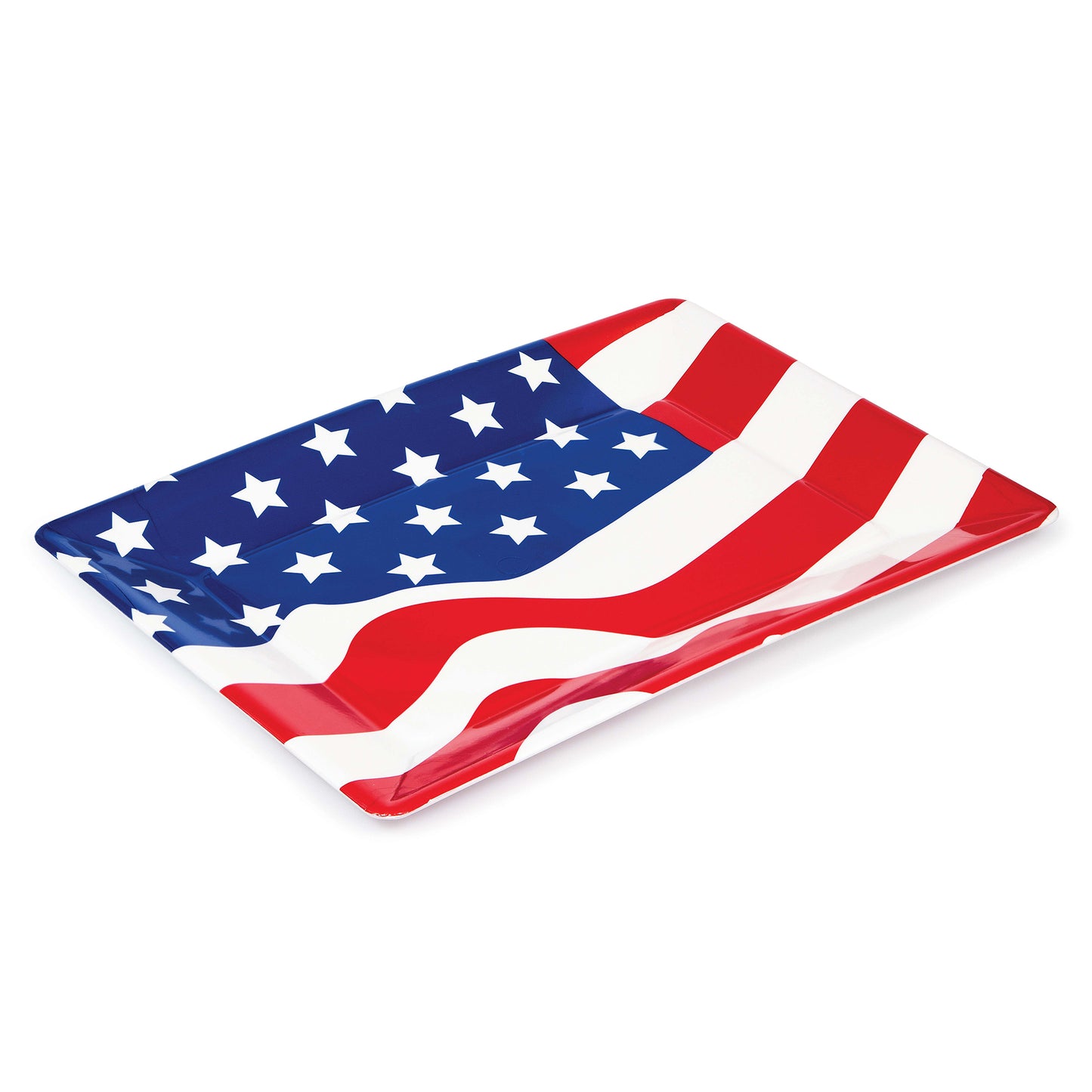 Patriotic Plastic Flag Tray 12 ct