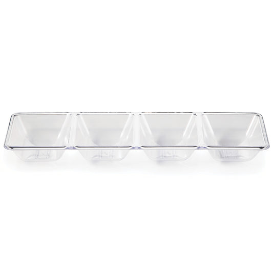 Clear Form & Function 4-Compartment Tray 6 ct