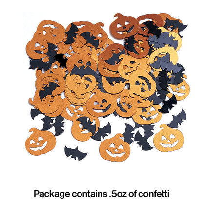 Bats and Pumpkin Confetti 12 ct