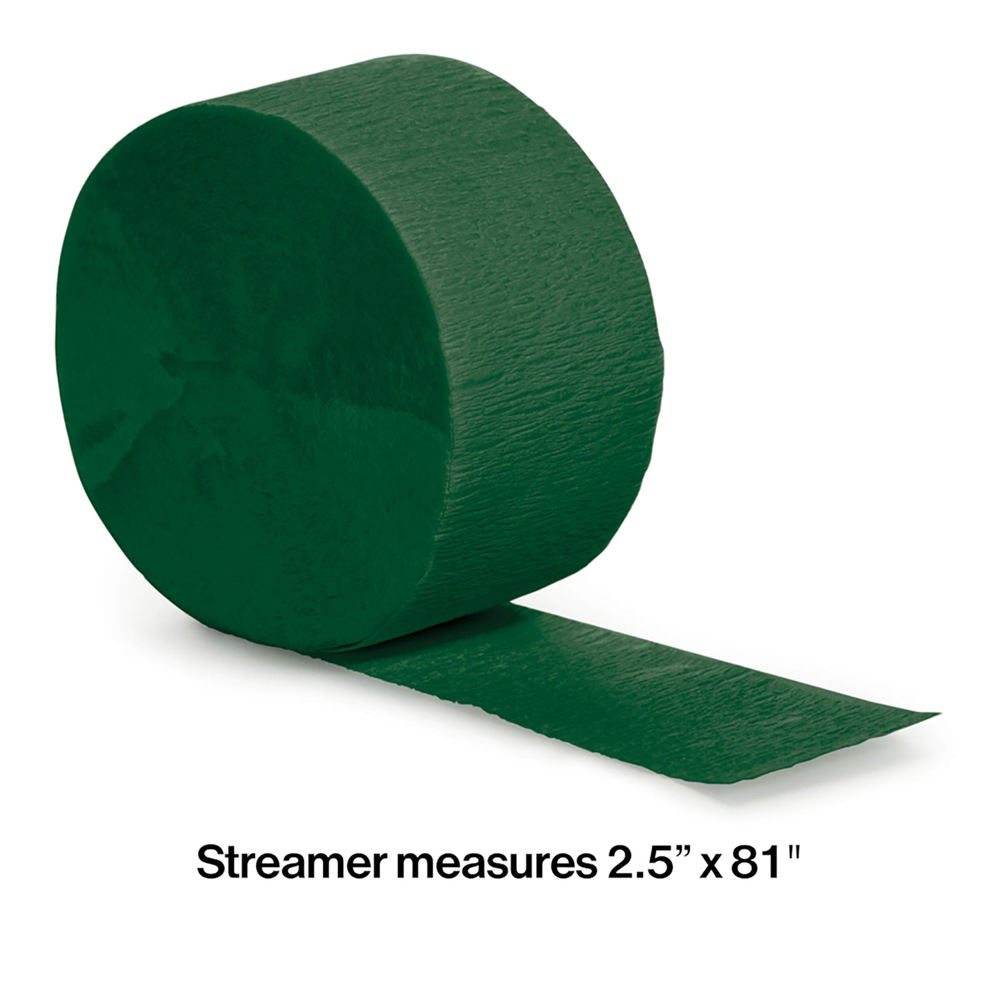 Hunter Green Crepe Streamer 12 ct