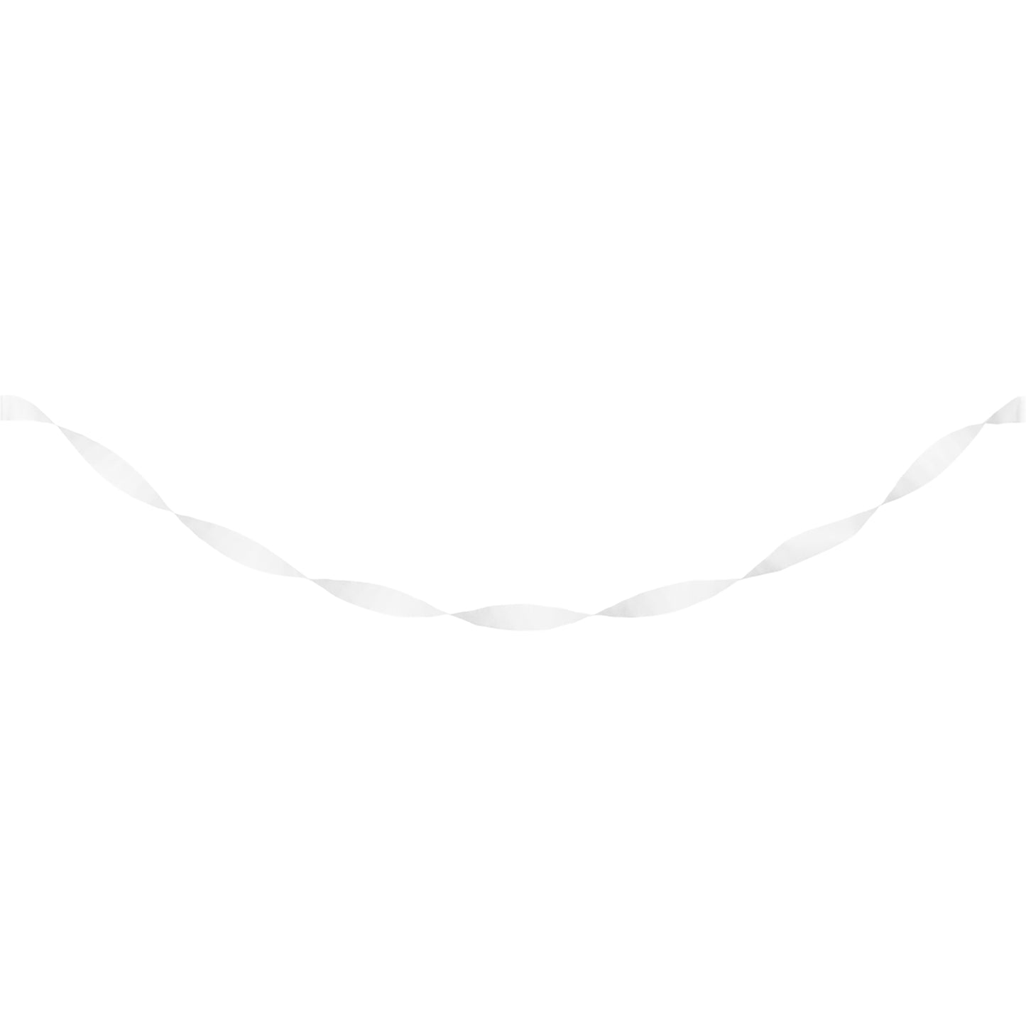 White Crepe Streamer 12 ct