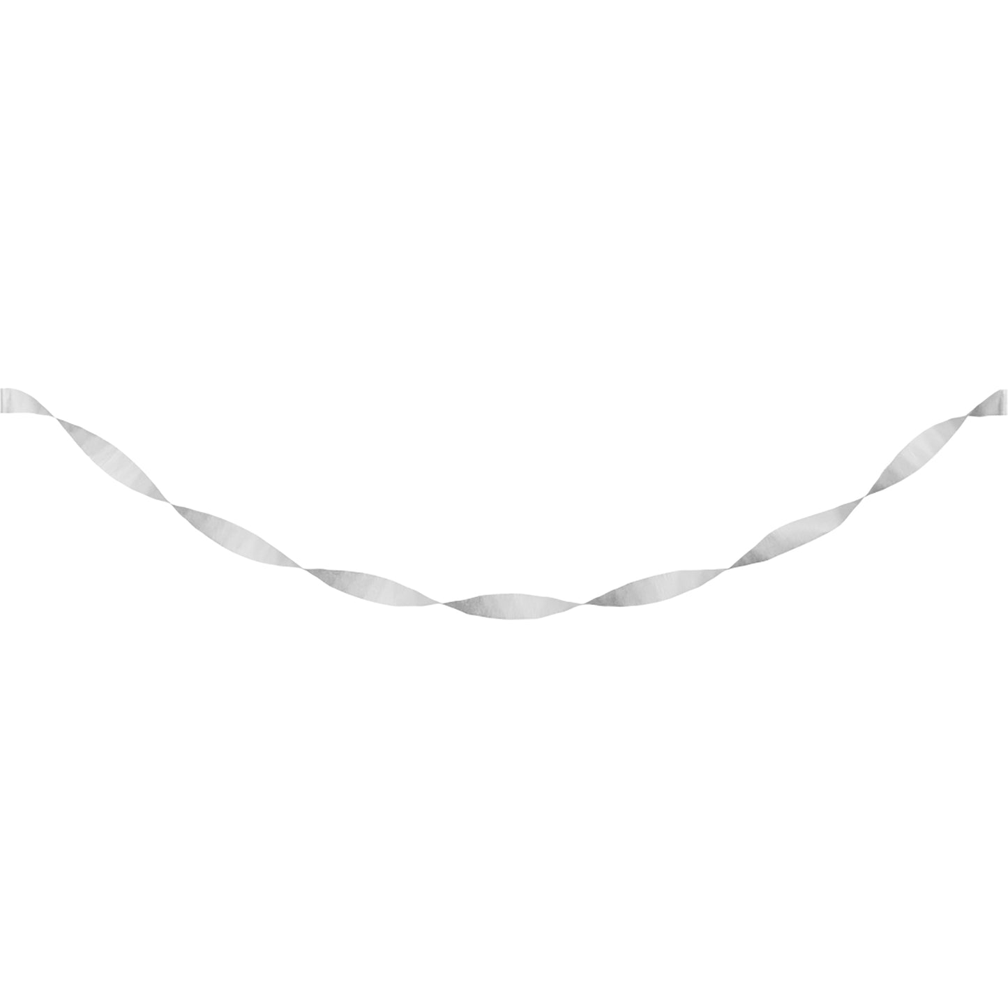 Shimmering Silver Crepe Streamer 12 ct