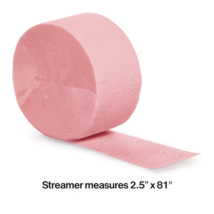 Classic Pink Crepe Streamer 12 ct