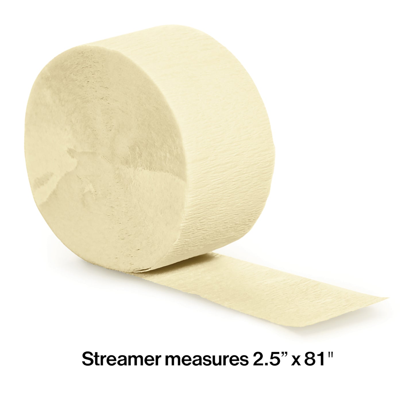 Ivory Crepe Streamer 12 ct