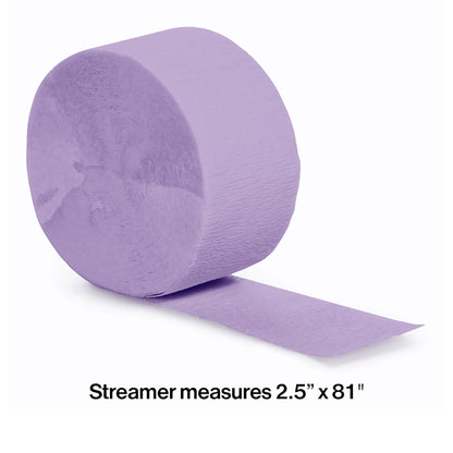 Luscious Lavender Crepe Streamer 12 ct