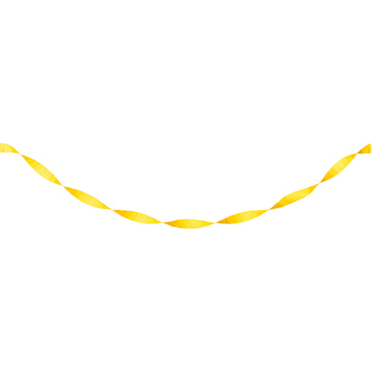 School Bus Yellow Crepe Streamer 12 ct