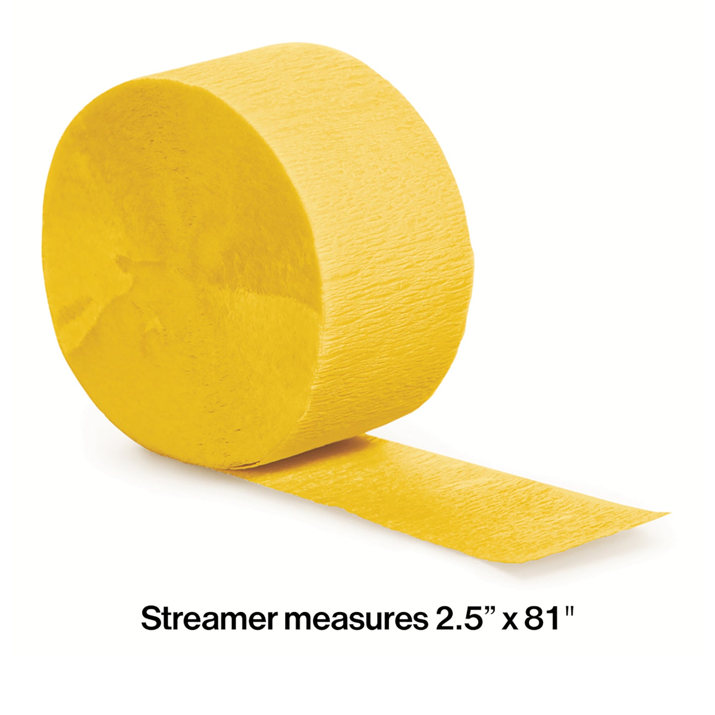 School Bus Yellow Crepe Streamer 12 ct
