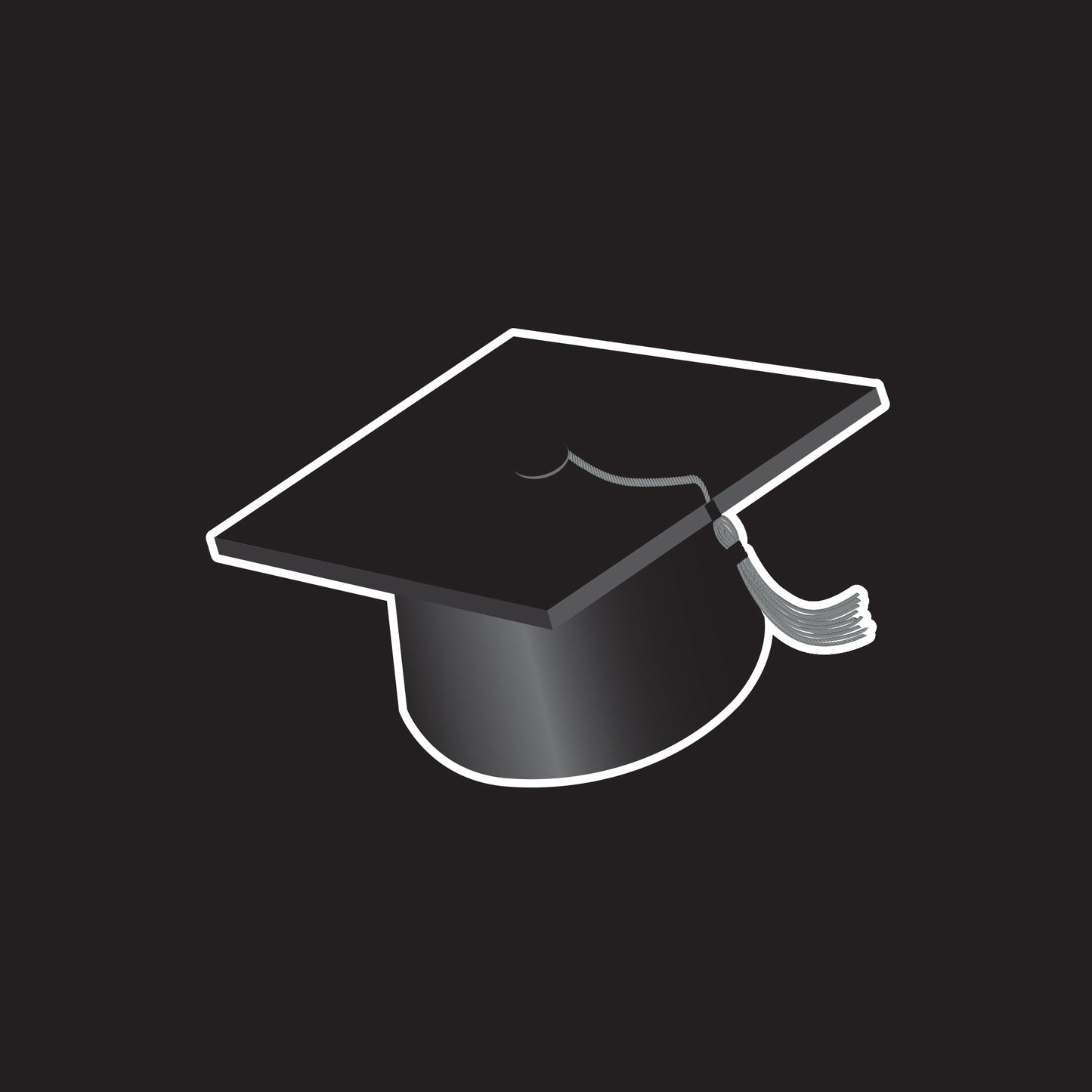 Graduation Card Boxes Black 6 ct