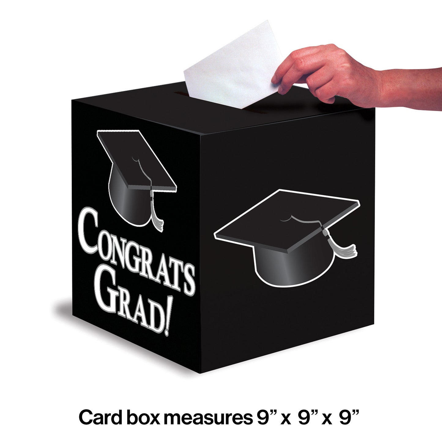 Graduation Card Boxes Black 6 ct