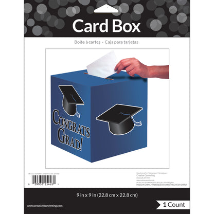 Graduation Card Boxes, Blue 6 ct