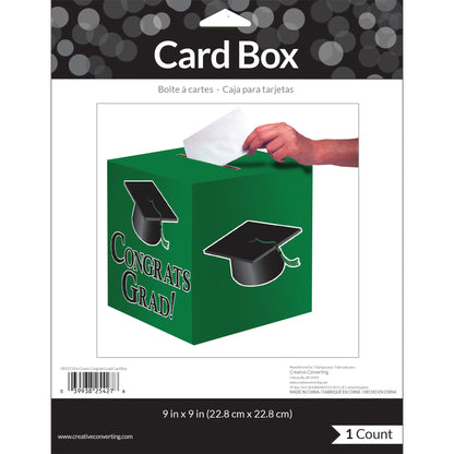 Graduation Card Boxes Green 6 ct