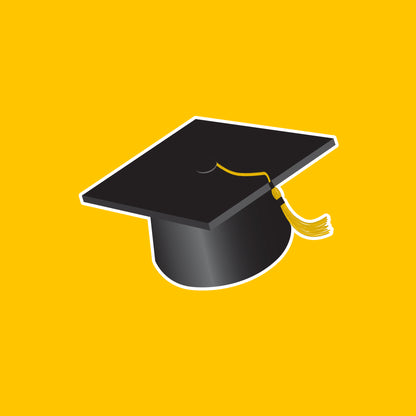 Graduation Card Boxes Yellow 6 ct