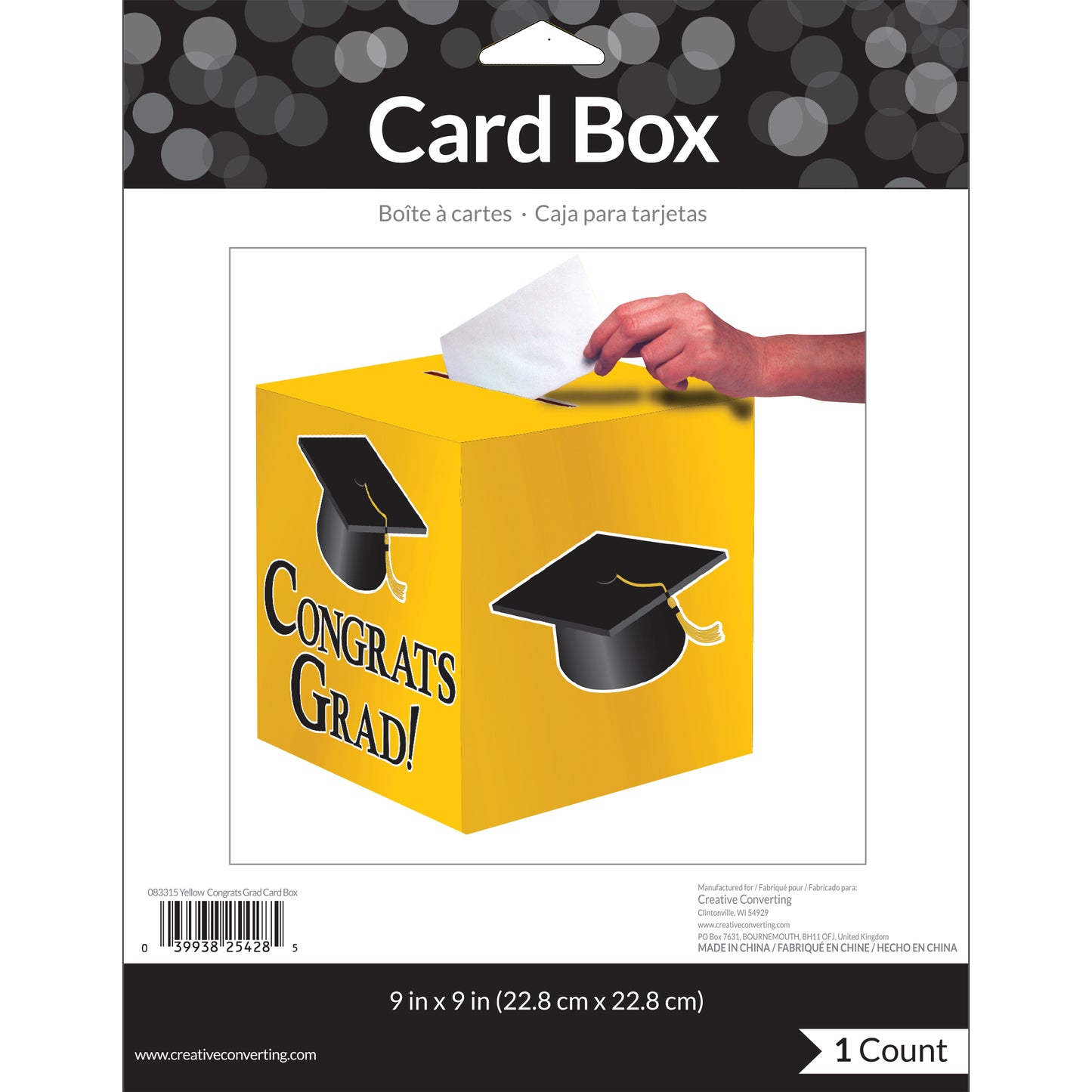 Graduation Card Boxes Yellow 6 ct