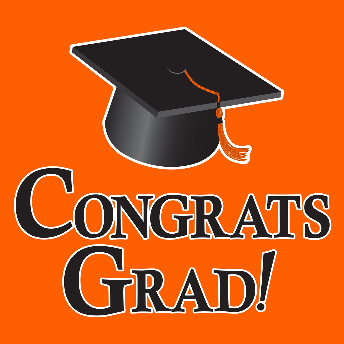 Graduation Card Boxes Orange 6 ct