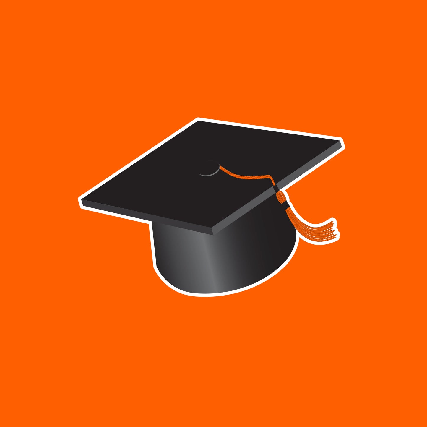 Graduation Card Boxes Orange 6 ct