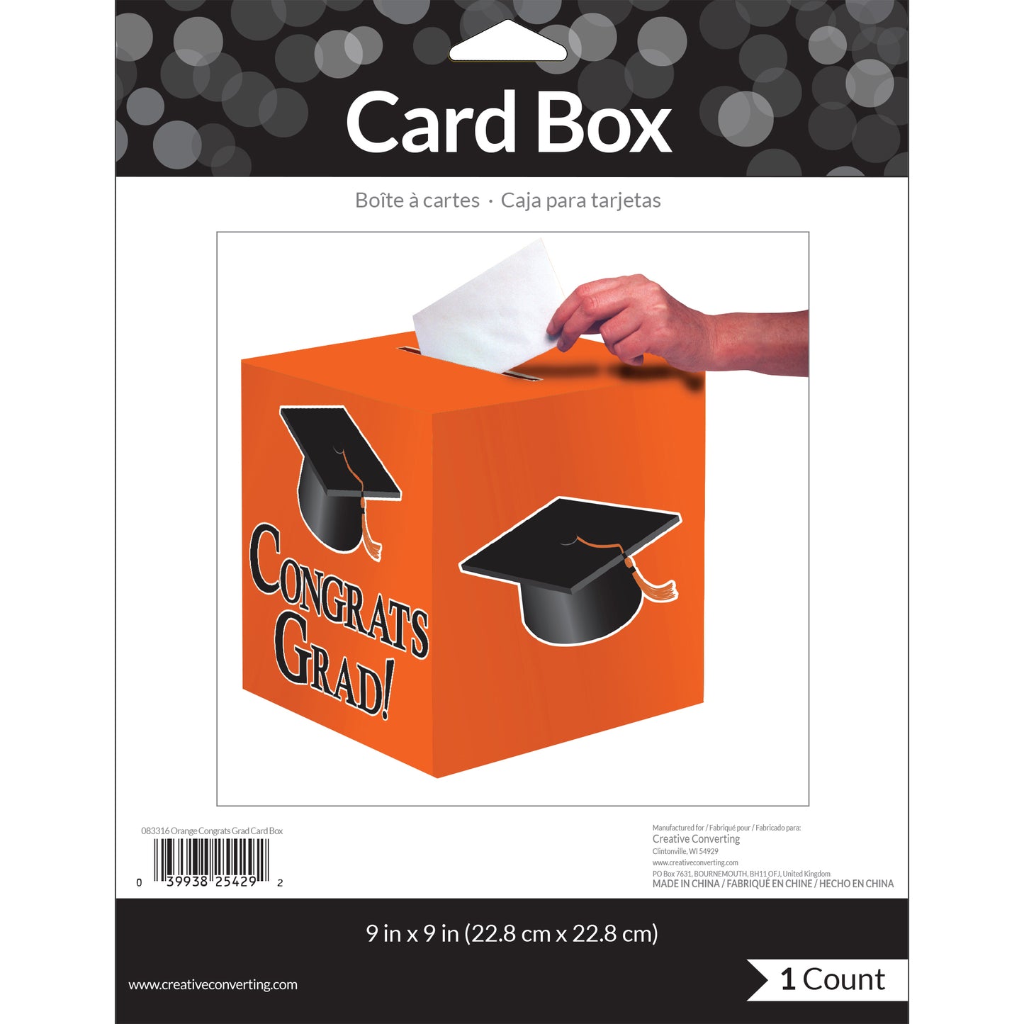 Graduation Card Boxes Orange 6 ct