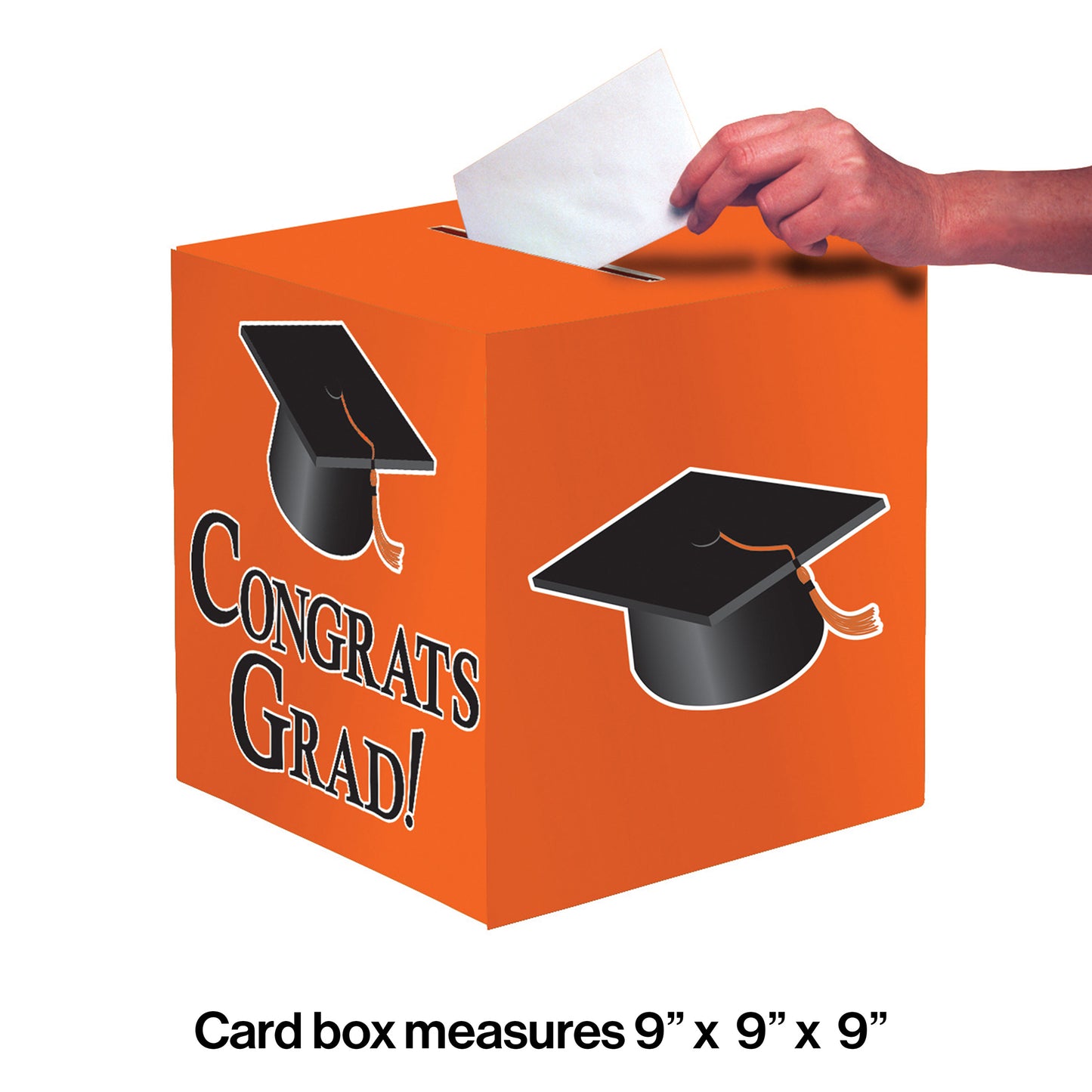 Graduation Card Boxes Orange 6 ct