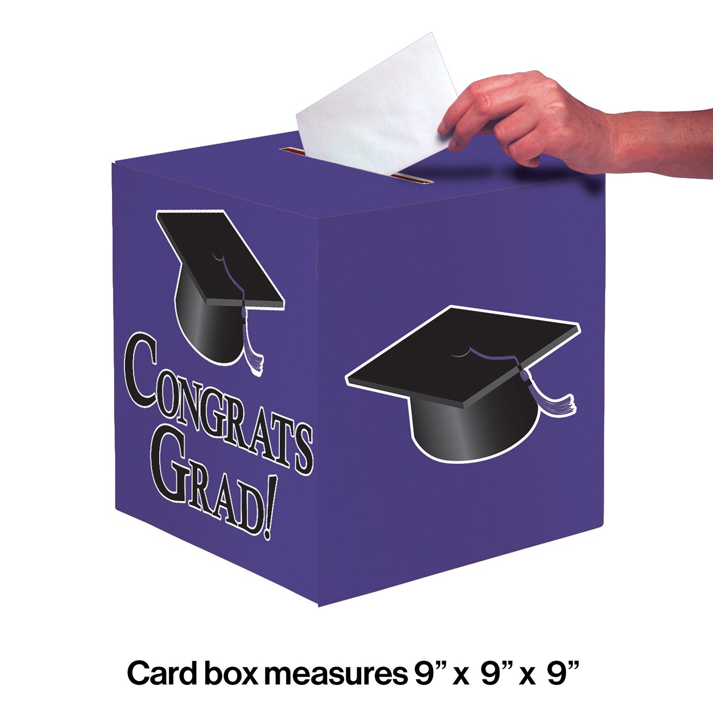 Graduation Card Boxes Purple 6 ct