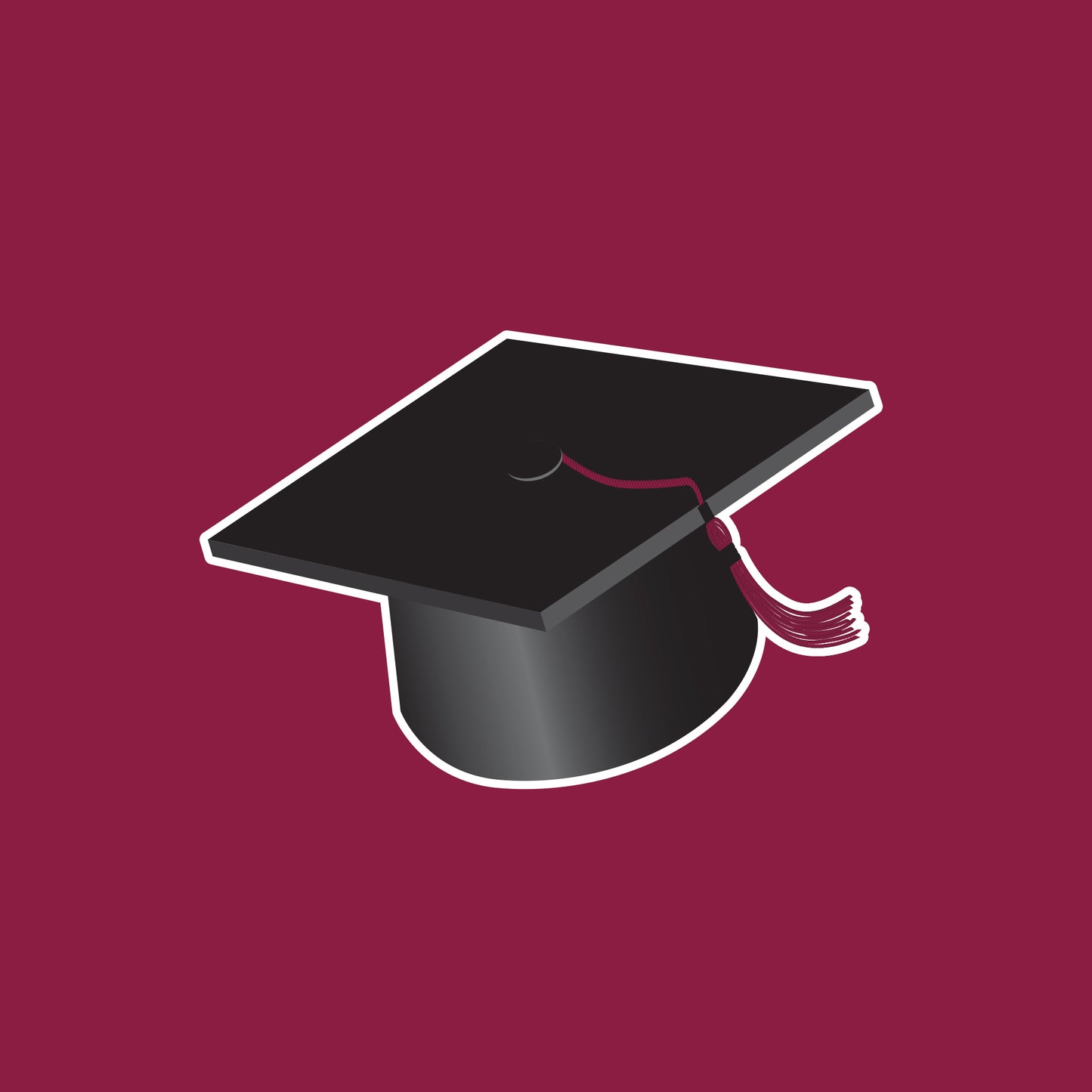 Graduation Card Boxes Burgundy 6 ct