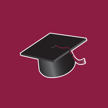 Graduation Card Boxes Burgundy 6 ct