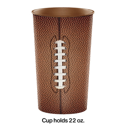 Football 22 oz Plastic Stadium Cups 20 ct