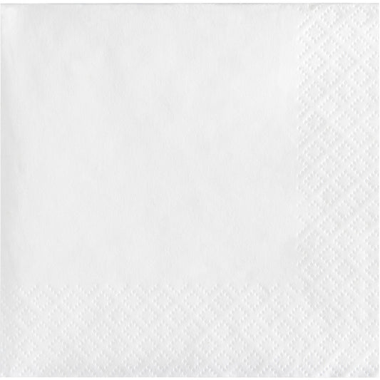 White 2-Ply Beverage Napkins 600 ct