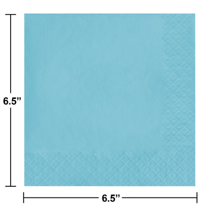 Pastel Blue 2-Ply Luncheon Napkins 600 ct Dimension Image