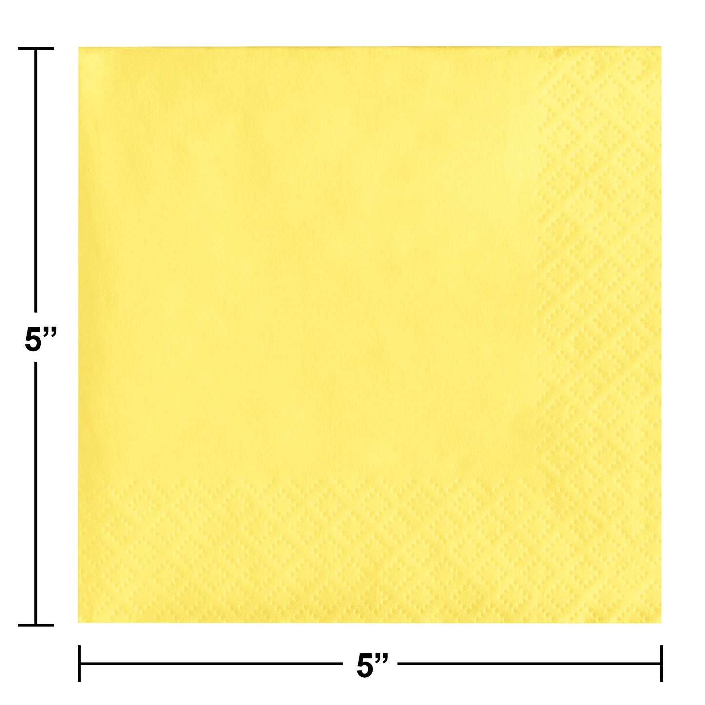 Mimosa 2-Ply Beverage Napkins 600 ct Dimension Image