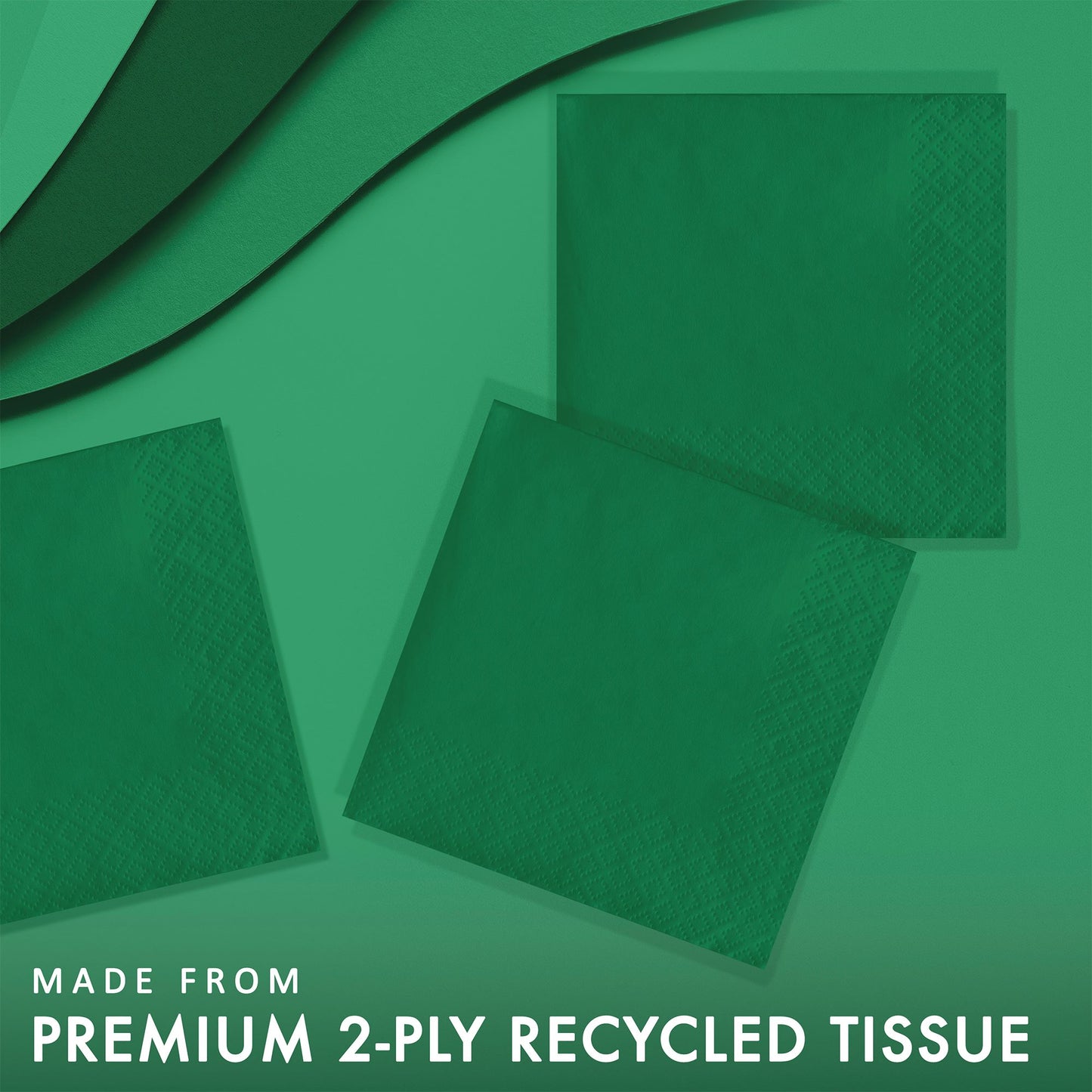 Emerald Green 2-Ply Beverage Napkins 600 ct Feature Image