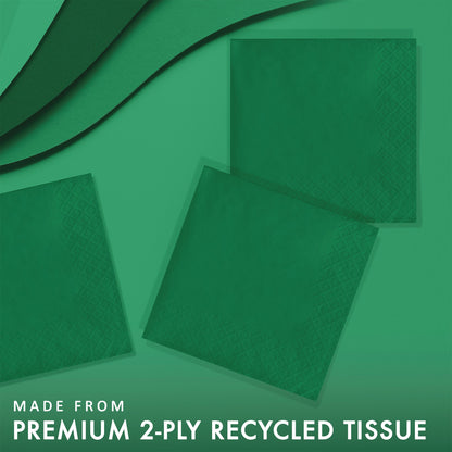 Emerald Green 2-Ply Beverage Napkins 600 ct Feature Image