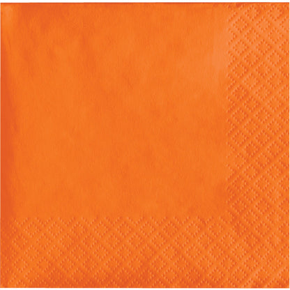 Sunkissed Orange 2-Ply Beverage Napkins 600 ct