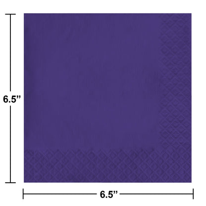 Purple 2-Ply Luncheon Napkins 600 ct Dimension Image
