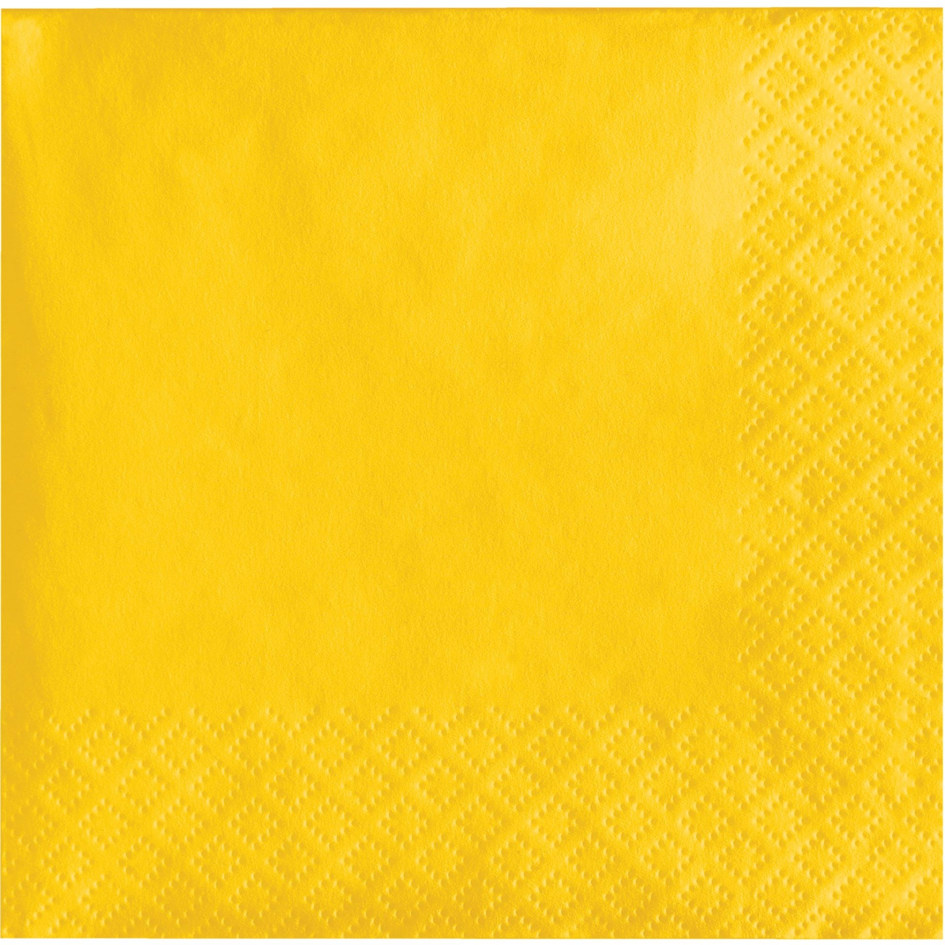 School Bus Yellow 2-Ply Beverage Napkins 1200 ct