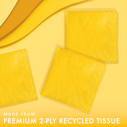 School Bus Yellow 2-Ply Beverage Napkins 1200 ct Feature Image