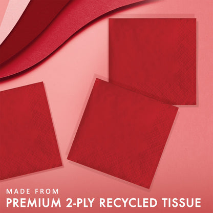 Classic Red 2-Ply Beverage Napkins 1200 ct Feature Image