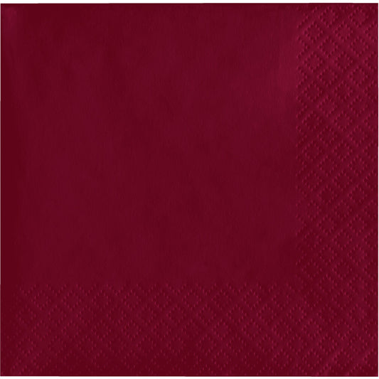 Burgundy 2-Ply Beverage Napkins 1200 ct